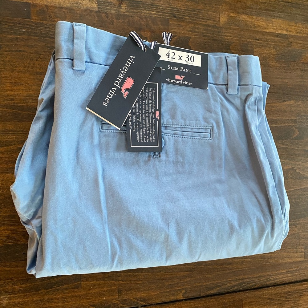 COPY - Mens Vineyard Vines Slim Pants Size 42x30 MSRP $98 Blue Coastline